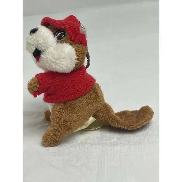 BUC-EES Plush Mascot Beaver w/Hat Keychain Backpack Purse Clip - Picture 4 of 8